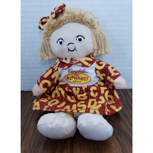 Campbells Soup Vintage 2001 Plush Doll Mmm Mmm Good Alphabet Soup Kid